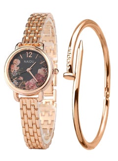 NAIDU Women's 2-Piece Stainless Steel Analog Watch And Bangle Set 8230  - Image 1
