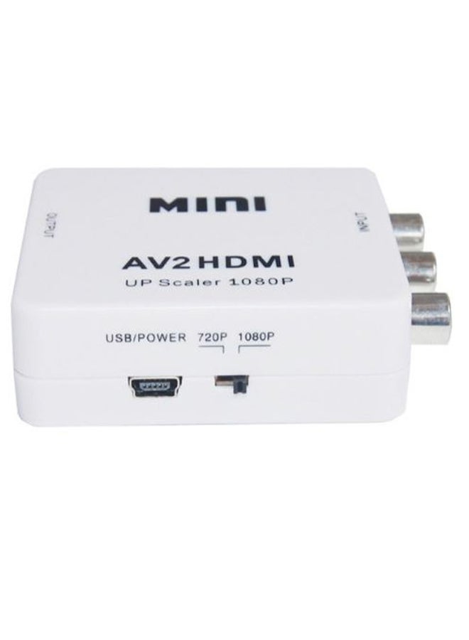 محول فيديو ميني بمنفذ HDMI أبيض - Image 1