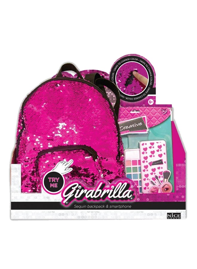 Girabrilla Backpack And Smartphone Make Up Kit 