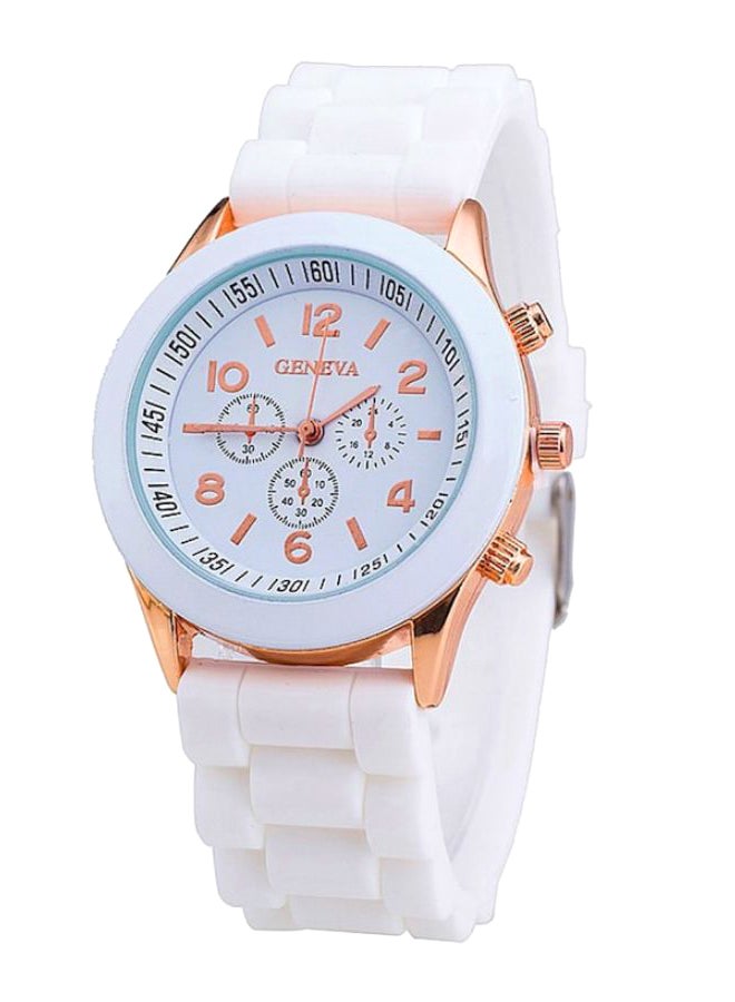 Geneva Women's Round Dial Silicone Chronograph Watch NSSB037001492 - Image 1