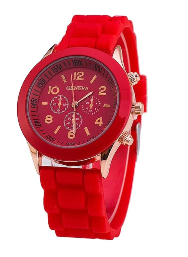 Geneva women Round Dial Silicone Chronograph Watch NSSB037001493 - Image 1