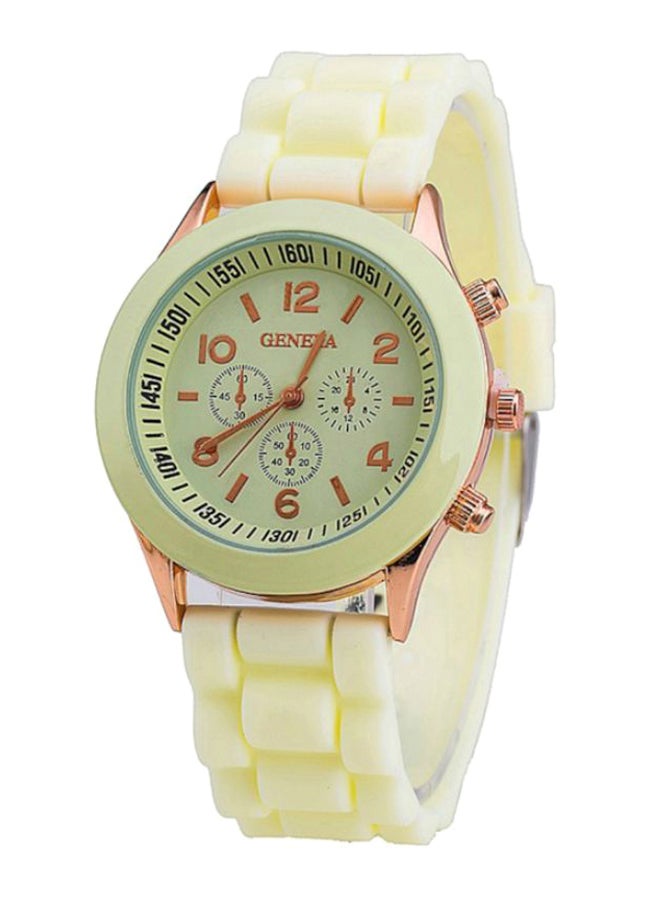 Geneva Women's Round Dial Silicone Chronograph Watch NSSB037001496 - Image 1