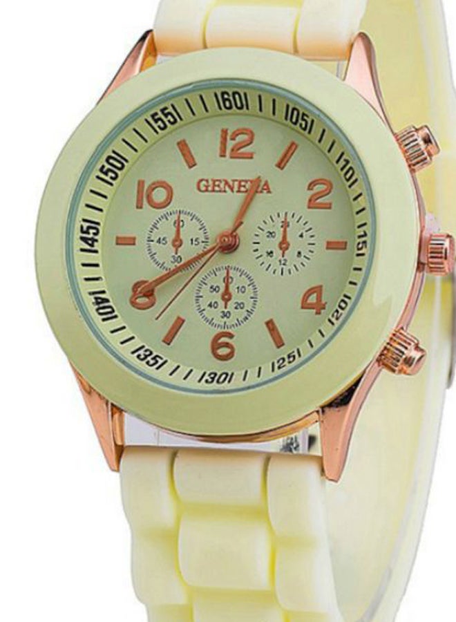 Geneva Women's Round Dial Silicone Chronograph Watch NSSB037001496 - Image 2