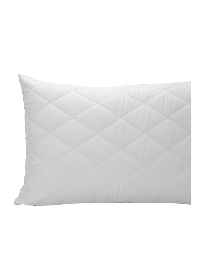 واقي وسادة ضد الماء من نسيج مايكروفايبر cotton أبيض 50x90سم - Image 1