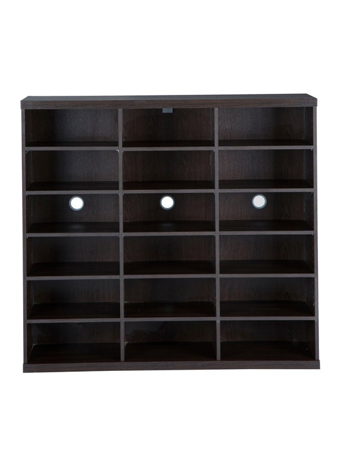 Spazio 18-Shelf Shoe Cabinet Black