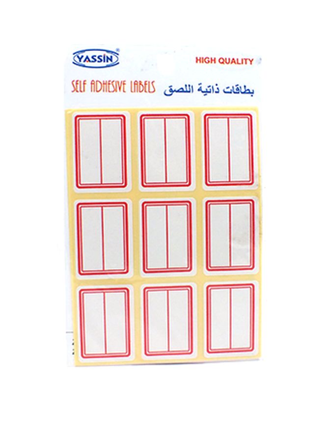 Yassin Self Adhesive Price Label White 