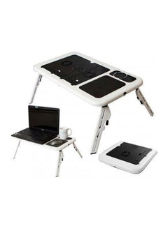 E-Table Portable Laptop Table With Cooling Fan Black/White  - Image 2