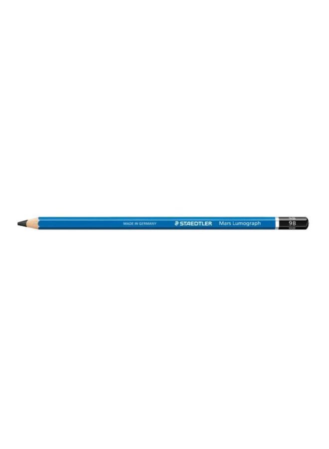 STAEDTLER 12-Piece Mars Lumograph Drawing Pencil Set Blue 