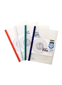 Generic 4-Piece A4 Reporting File Ruler Multicolour 