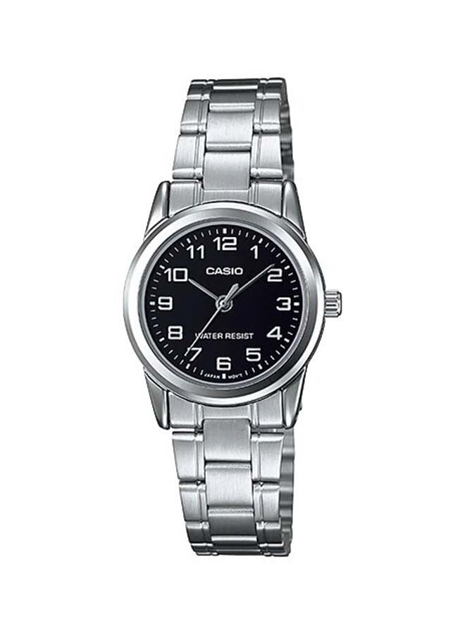 CASIO Women's Water Resistant Stainless Steel Analog Watch LTP-V001D-1B - 31 mm - Silver - Image 1