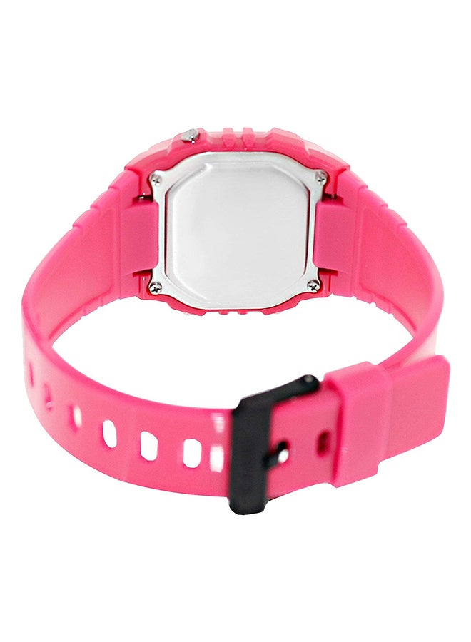 CASIO Women's Classic Water Resistant Resin Digital Watch W-215H-4A - 44 mm - Pink - Image 2