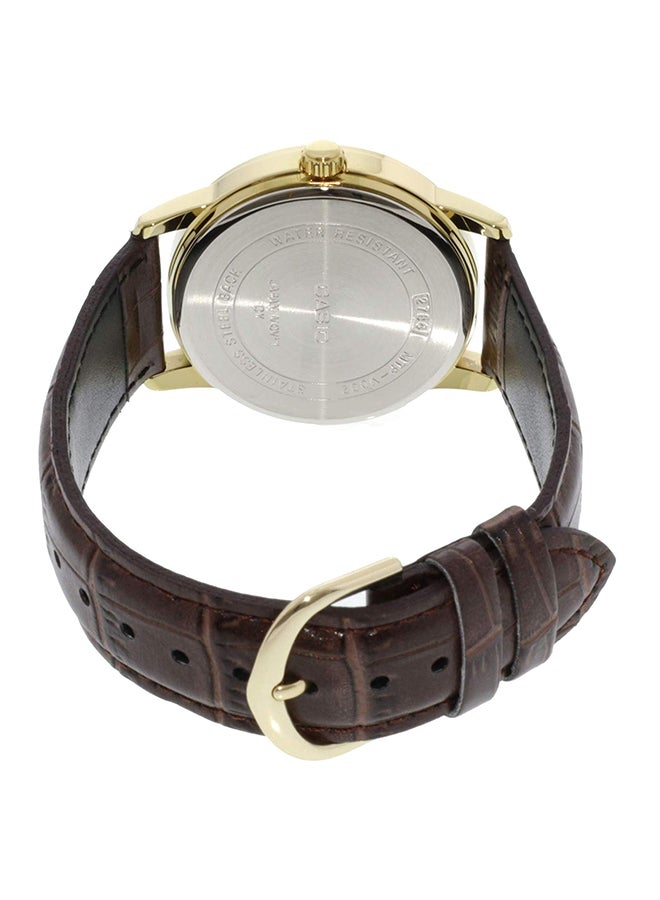 CASIO Men's Men's Leather Analog Watch MTP-V002GL-1B - 37 mm - Image 2
