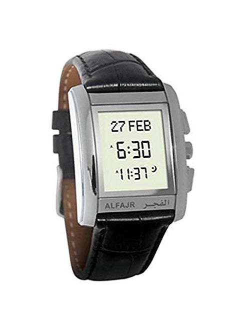 Men's Water Resistant Leather Digital Watch WS-06L - 30 mm - Brown