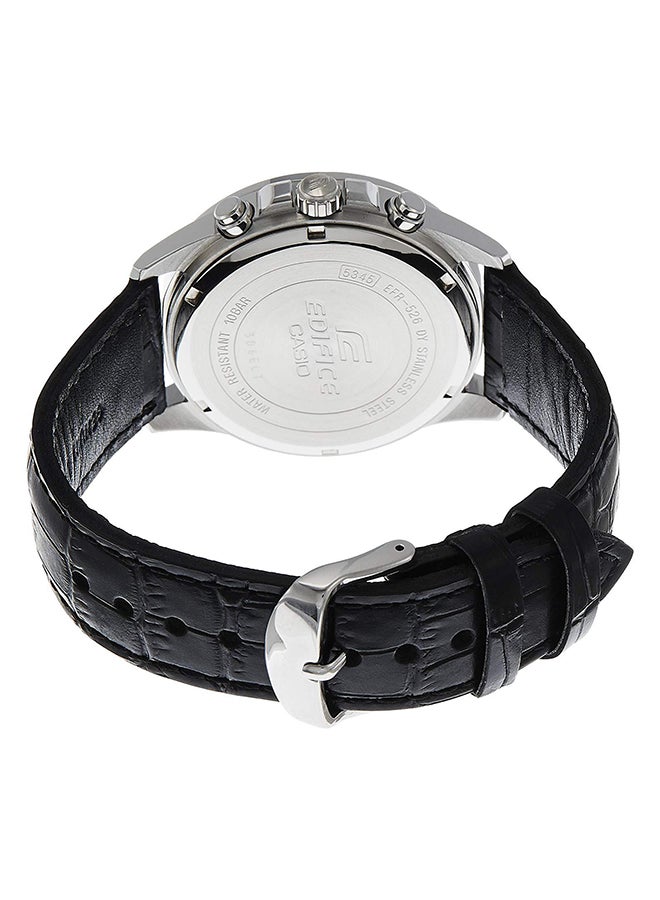 CASIO Men's Edifice Water Resistant Leather Chronograph Watch EFR-526L-1AVUDF - Image 2