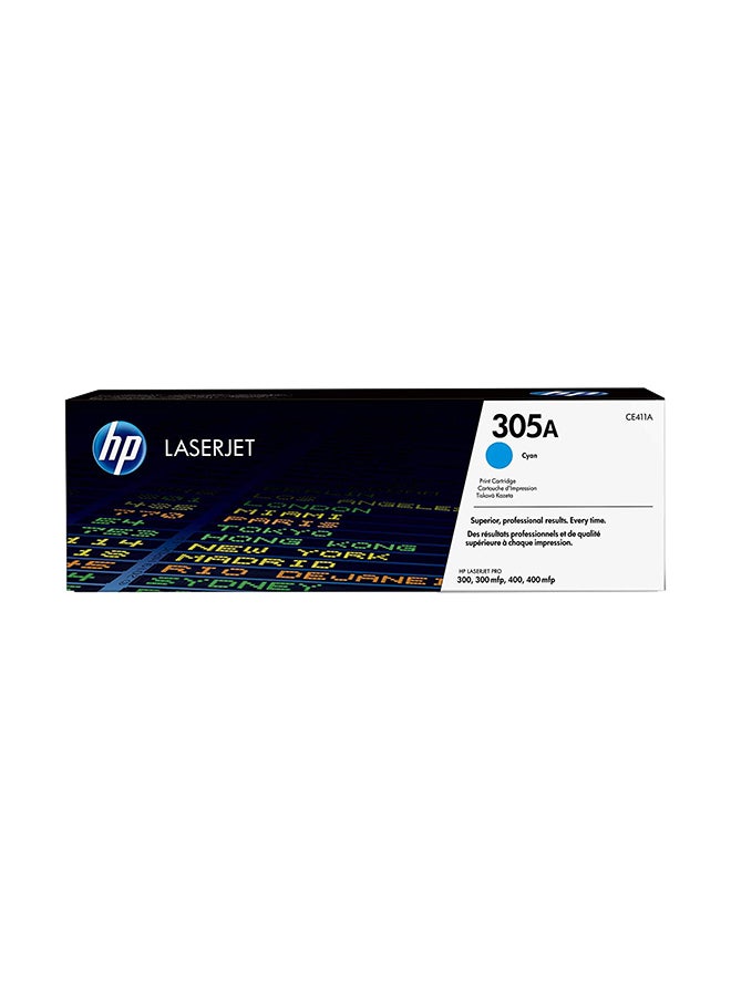HP 305A Laser Jet Toner Cartridge Cyan  - Image 1
