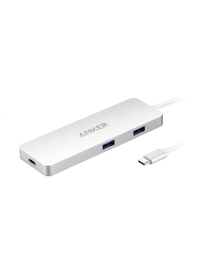 Anker - A8342041 USB-C Hub With HDMI And Power Delivery Silver - Image 1