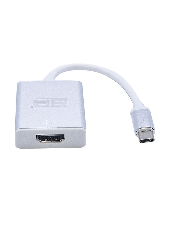 2بي - محول من Type-C ذكر إلى HDMI أنثى فضي - Image 1