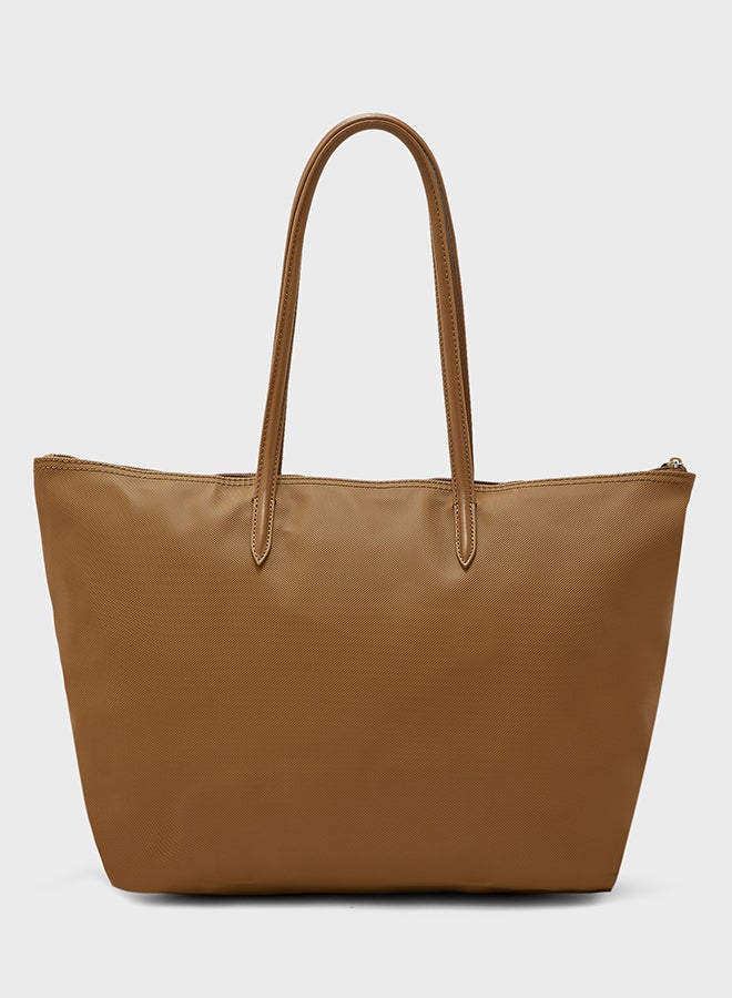 لاكوست حقيبة كونسيبت مع اليد الواسعة بني - Image 2