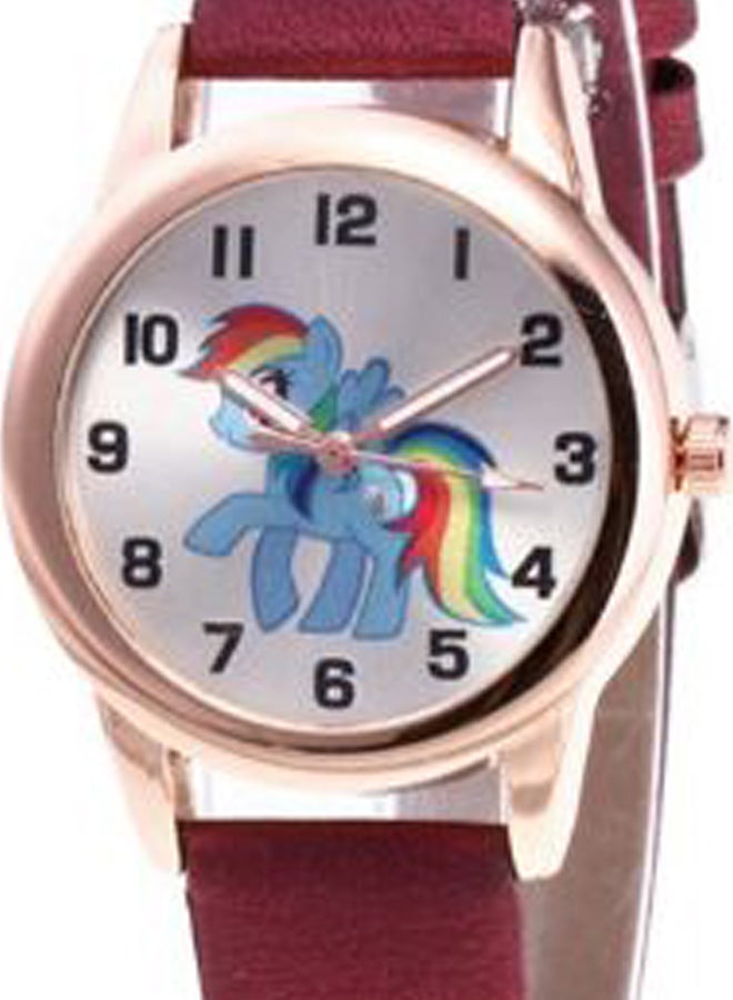 Generic - women 5-Piece Unicorn Printed Analog Watch And Bracelet Set 2261 - Image 1