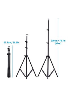 Generic Adjustable Studio Background Backdrop Stand Kit Black  - Image 2
