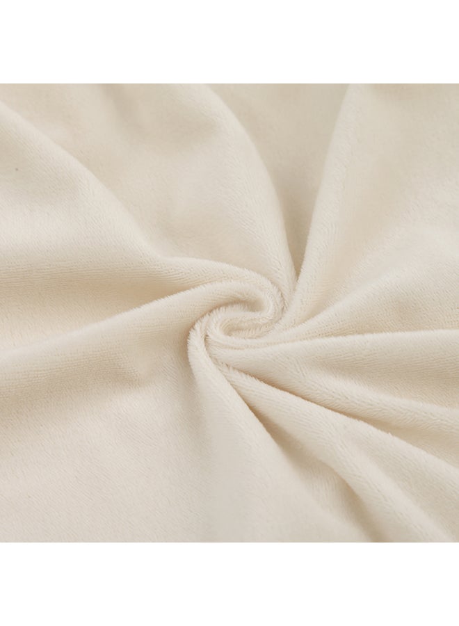 Couch Long Fur Throw Blanket polyester White 28X7X23inch  - Image 5