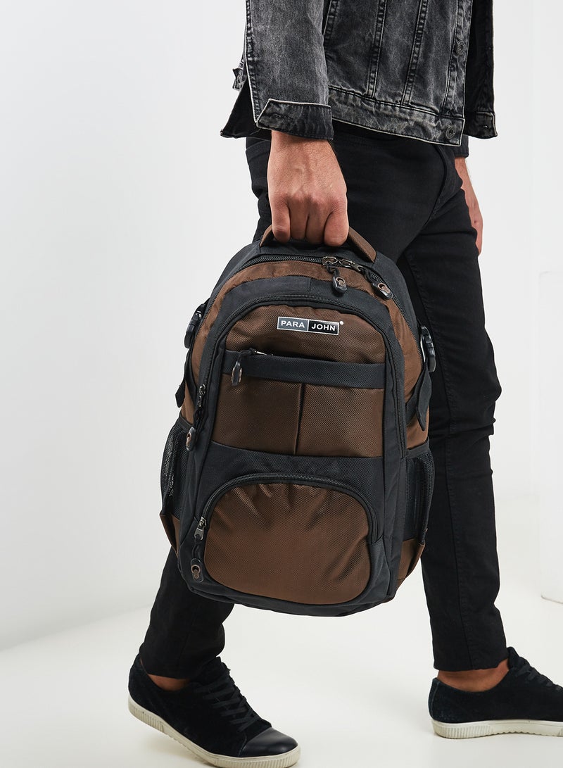 بارا جون حقيبة ظهر مدرسية من البوليستر بني قهوة / أسود - Image 4