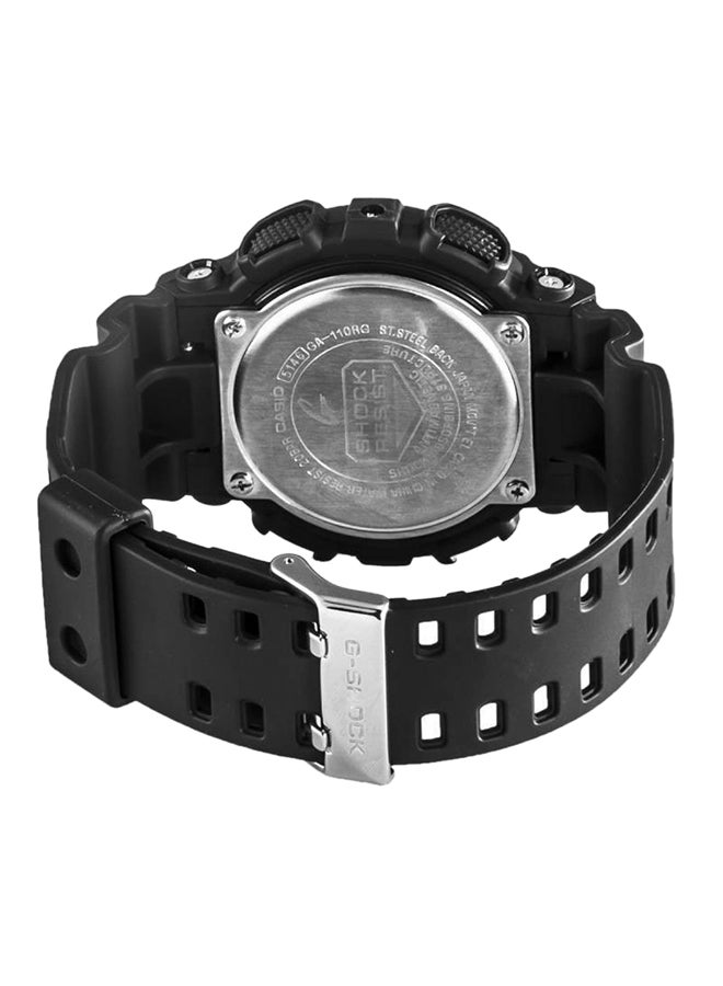 جي شوك ساعة يد بعقارب/ساعة يد كوارتز رقمية بسوار من المطاط مقاومة للماء طراز GA-110RG-1ADR للرجال - Image 2