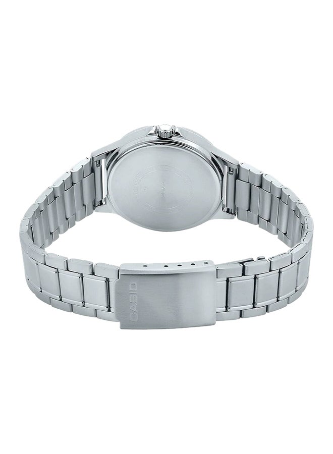 كاسيو ساعة يد إنتيسر كوارتز بعقارب طراز LTP-V300D-2AUDF - 34 مم - فضي للرجال - Image 2