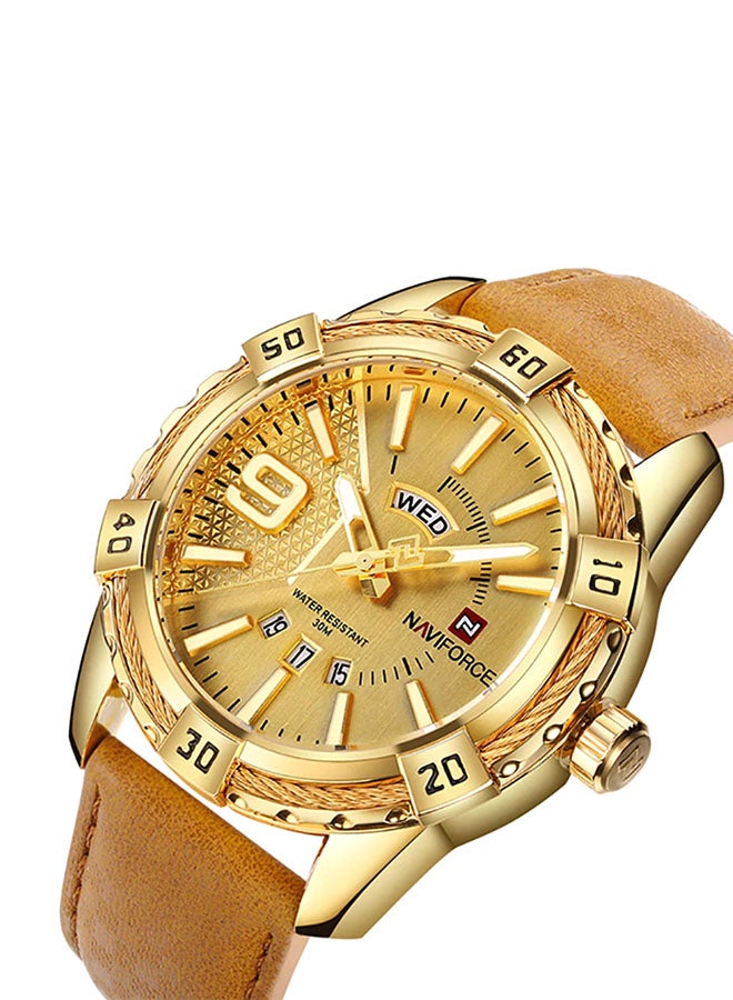 Men's Leather Analog Watch 9117L