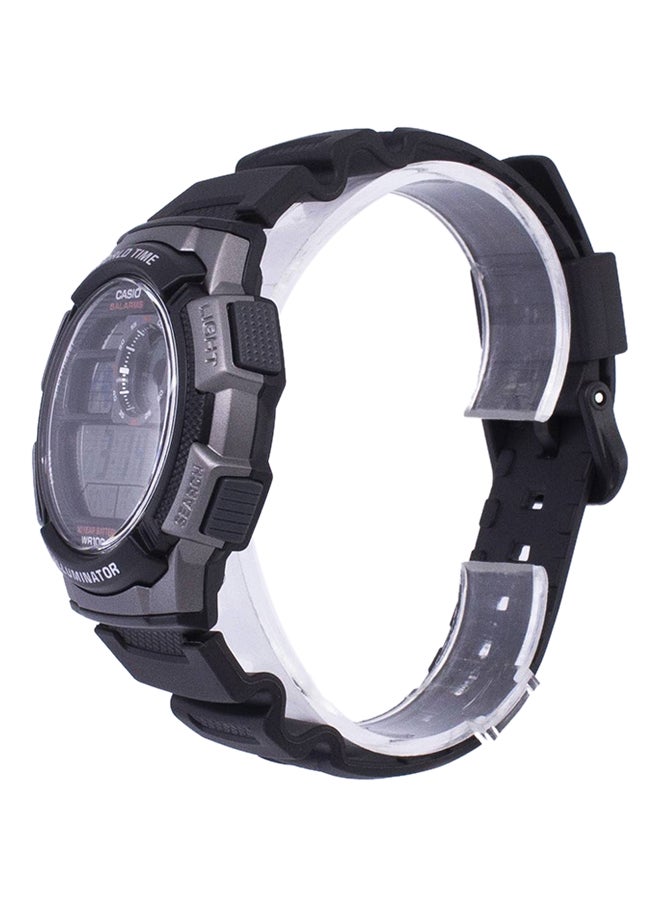 CASIO Men's Youth Series Water Resistant Resin Digital Watch AE-1000W-1BVDF - 44 mm - Black - Image 3
