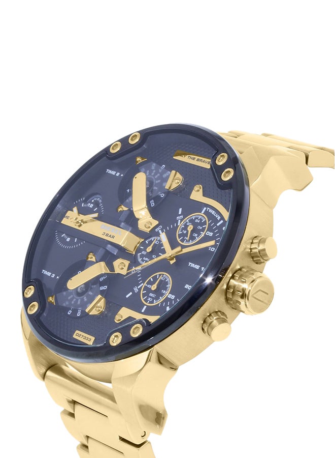 DIESEL Men's Mr Daddy Round Shape Metal Chronograph Wrist Watch 57 mm - Gold - DZ7333 - Image 3