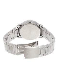 كاسيو ساعة مقاومة للماء بعقارب وسوار من الستانلس ستيل طراز MTP-V002D-1BUDF - مقاس 48 مم - لون فضي للرجال  - Image 2