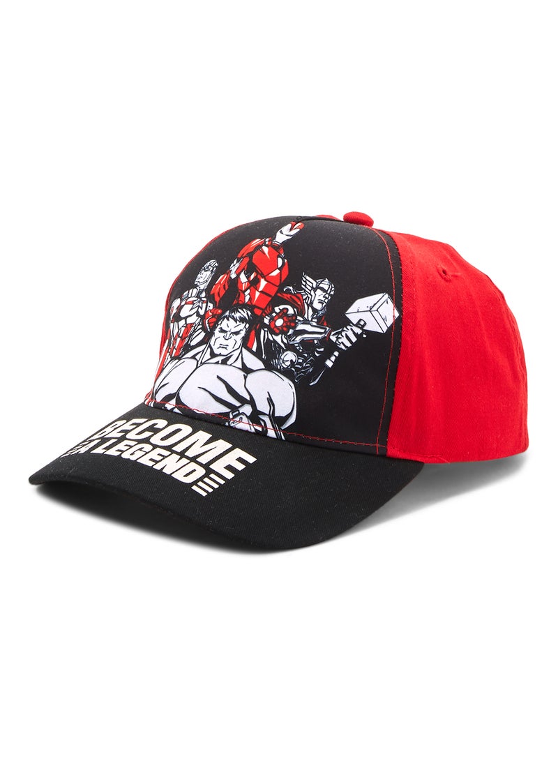 AVENGERS - Printed Cap Red/Black - Image 1