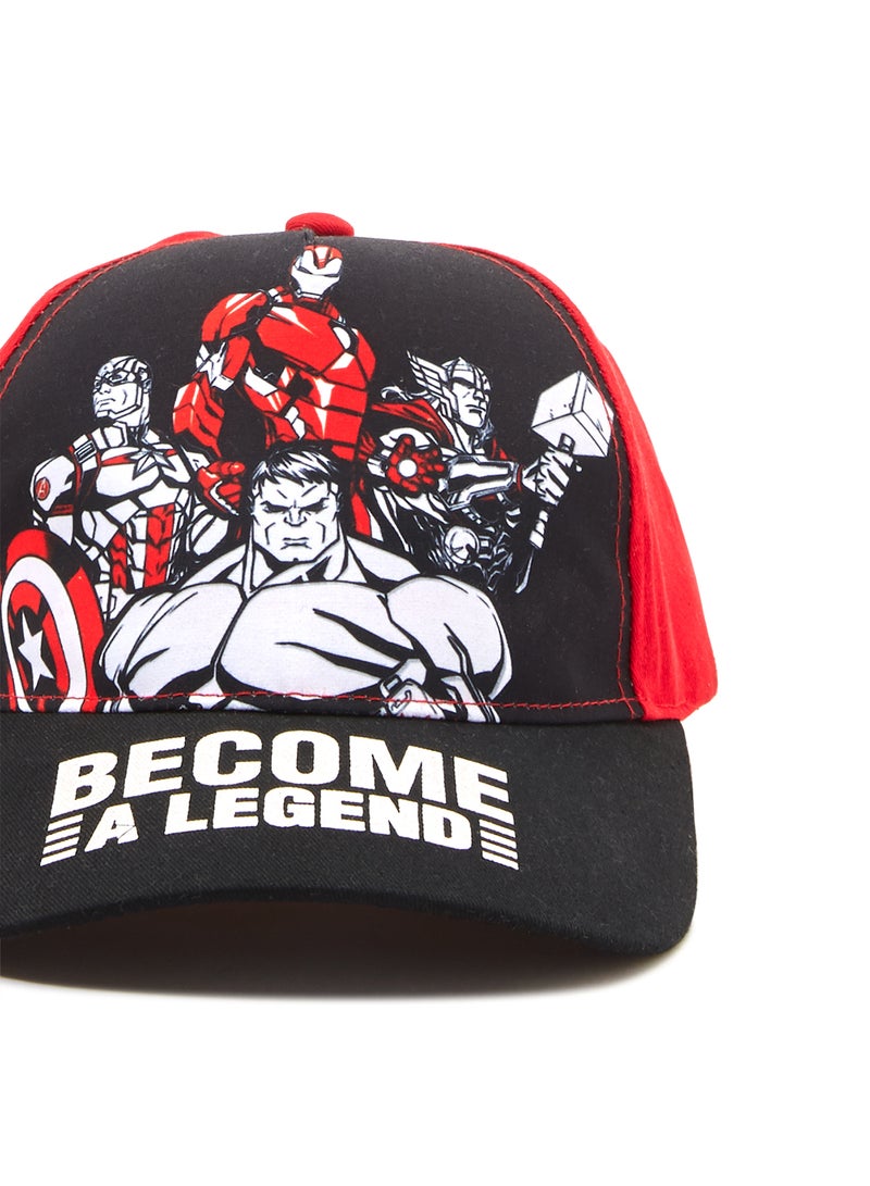 AVENGERS - Printed Cap Red/Black - Image 1