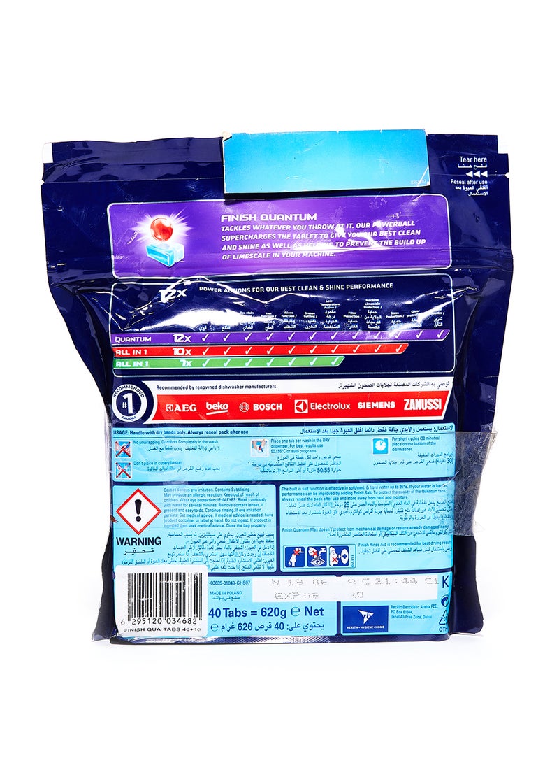 Quantum Dishwasher Detergent 40+10 Tablets