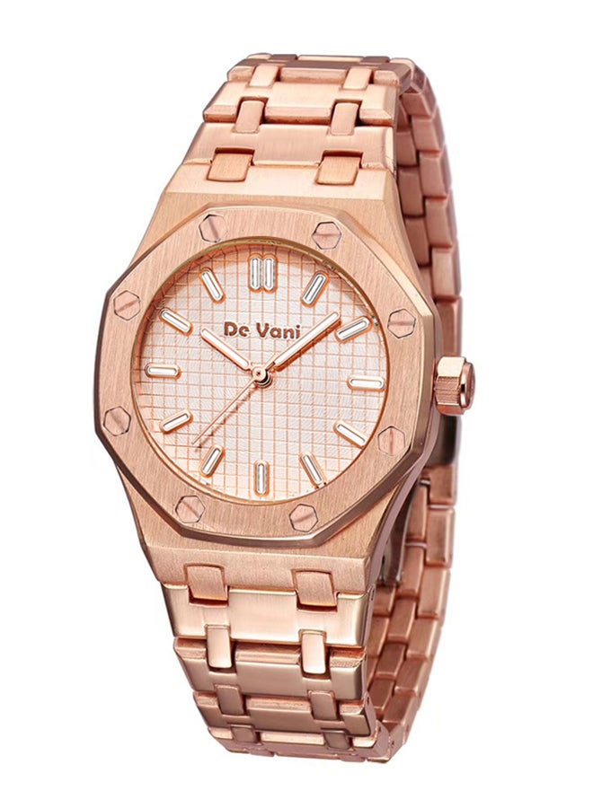 دي فاني ساعة يد بعقارب من المعدن للنساء