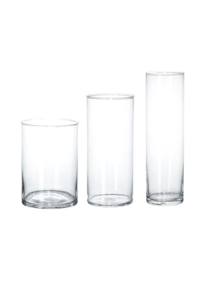 Generic 3-Piece Vase Set Clear 10cm 