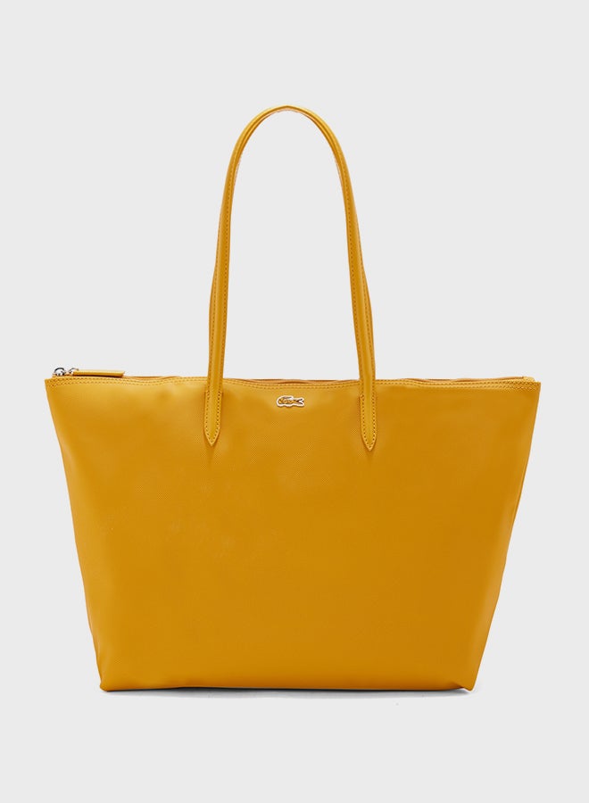 لاكوست حقيبة كونسيبت مع اليد الواسعة أصفر - Image 1