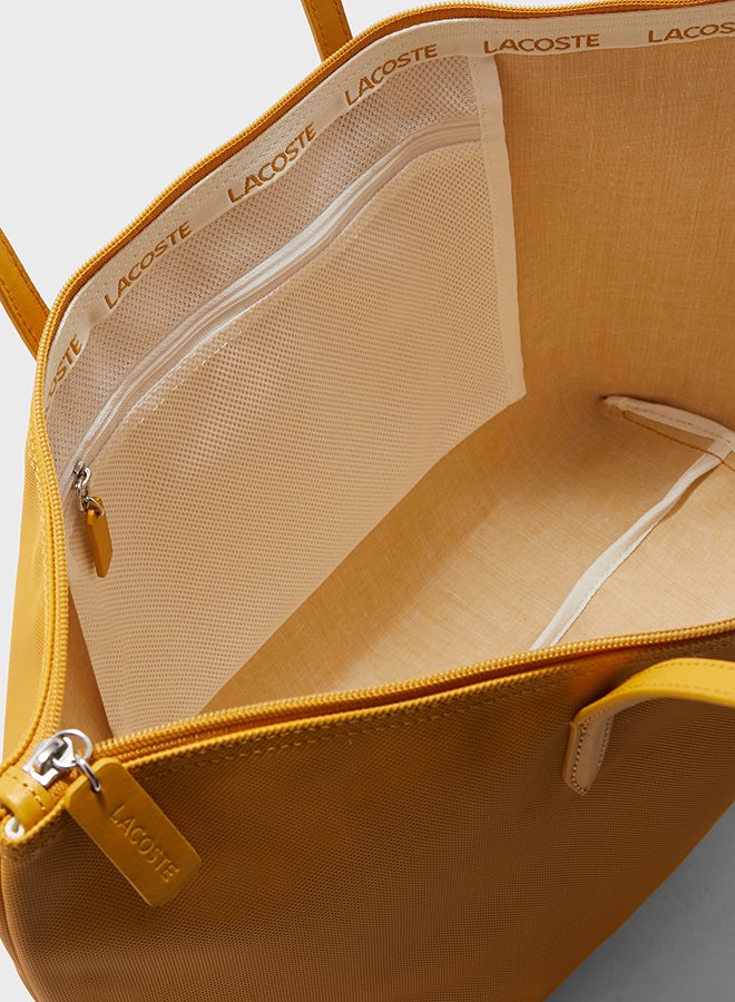 لاكوست حقيبة كونسيبت مع اليد الواسعة أصفر - Image 4