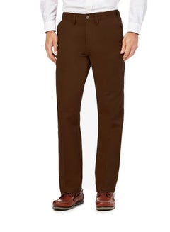 Solid Formal Pants With Side Pockets Brown
