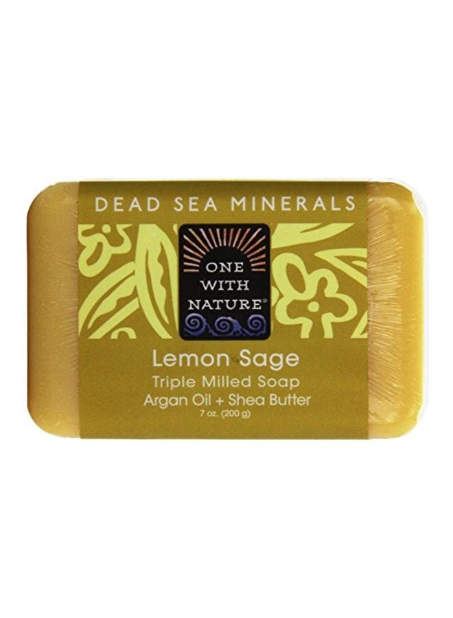 ONE WITH NATURE Lemon Sage Triple Milled Soap - Image 3