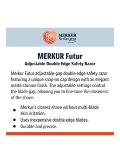 Merkur Futur Adjustable Double Edge Safety Razor Silver  - Image 2