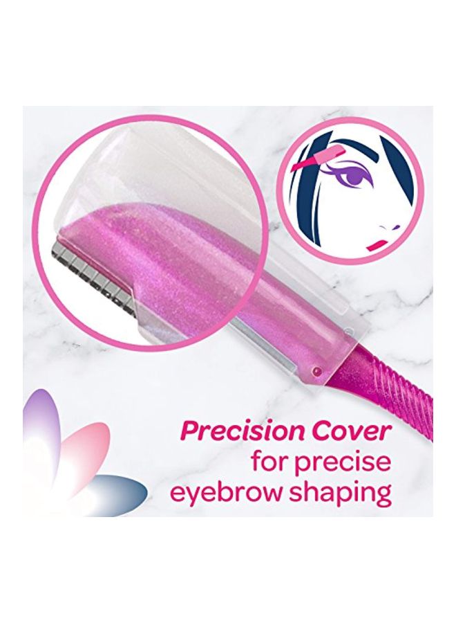 شيك مجموعة أدوات شفرات حلاقة بلمسة حريرية متعددة الاستخدامات من 3 قطع أزرق وردي - Image 3