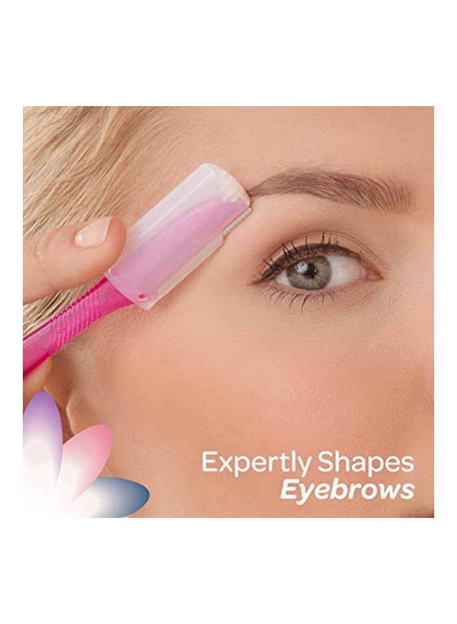 شيك مجموعة أدوات شفرات حلاقة بلمسة حريرية متعددة الاستخدامات من 3 قطع أزرق وردي - Image 4