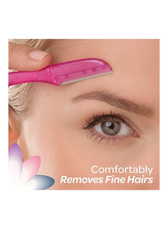 شيك مجموعة أدوات شفرات حلاقة بلمسة حريرية متعددة الاستخدامات من 3 قطع أزرق وردي - Image 5