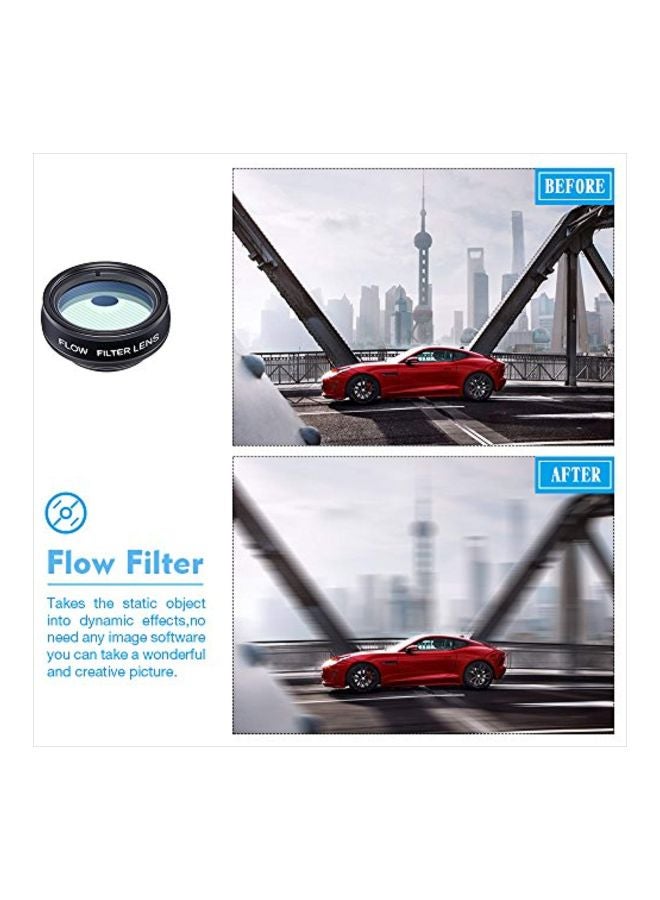 APEXEL - 10-In-1 Phone Lens Kit Black/Clear - Image 1