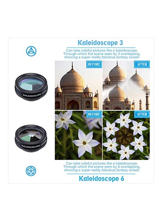 APEXEL - 10-In-1 Phone Lens Kit Black/Clear - Image 1
