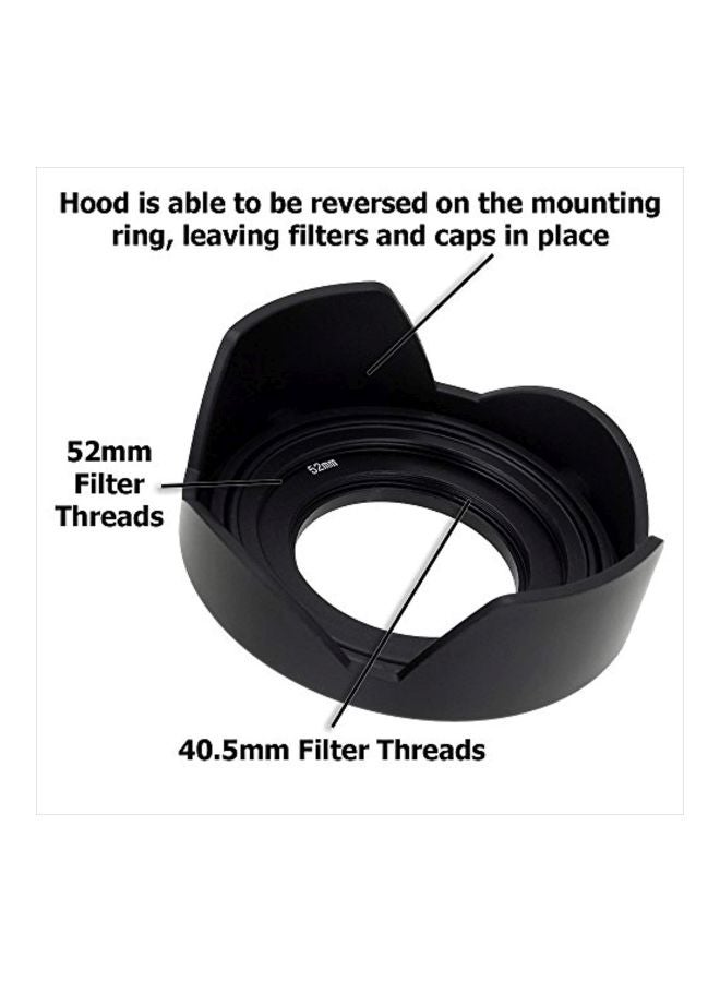 Fotodiox - Reversible Lens Hood Kit Black - Image 1