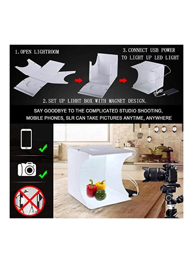 SLOW DOLPHIN Portable Photo Studio Box White  - Image 3