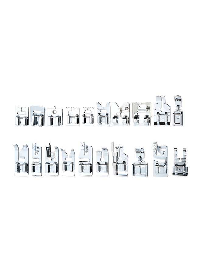 62 Piece Professional Domestic Sewing Machine Presser Foot Set Silver 31X2.8X28kg - Image 2